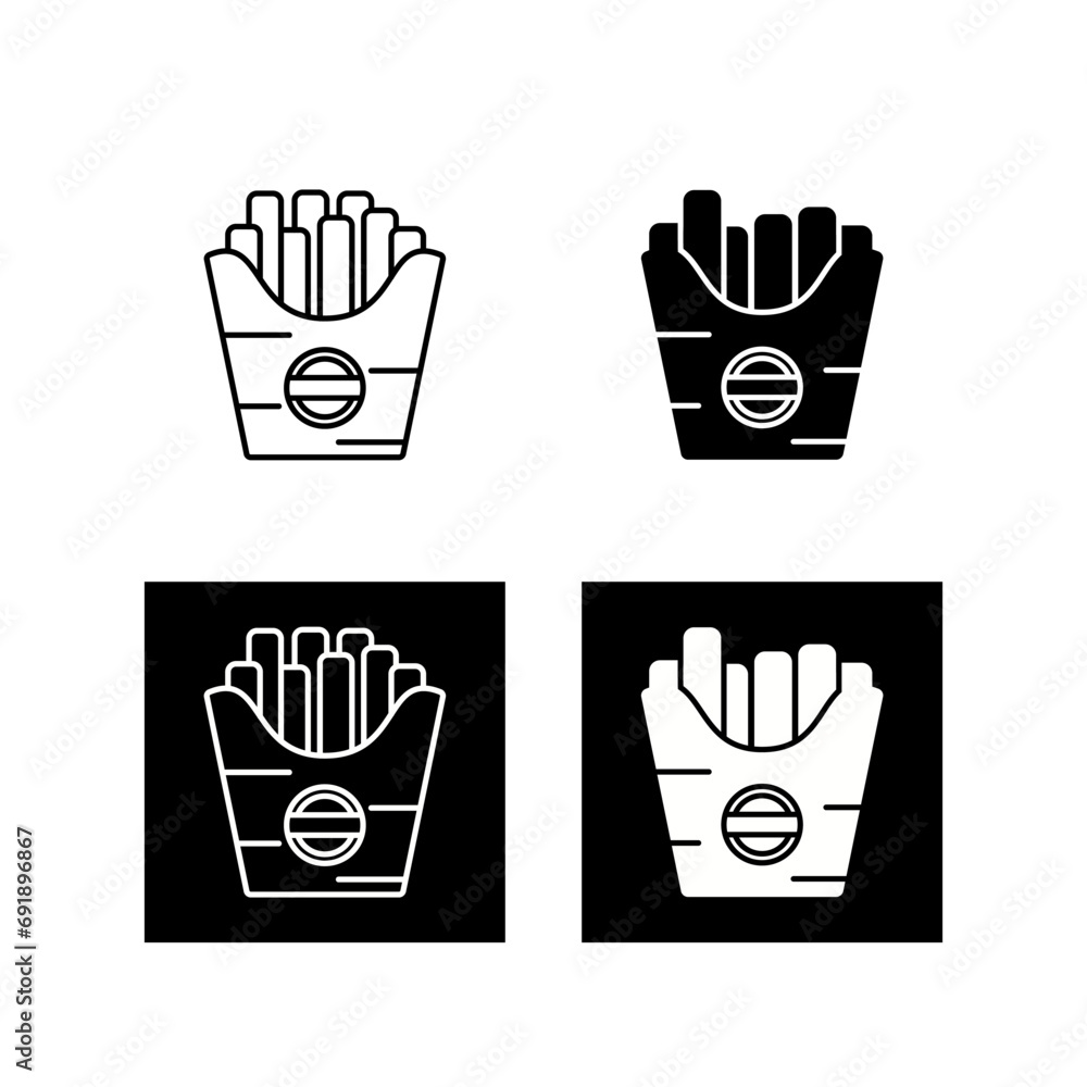 French Fries Vector Icon French Fries Vector Icon