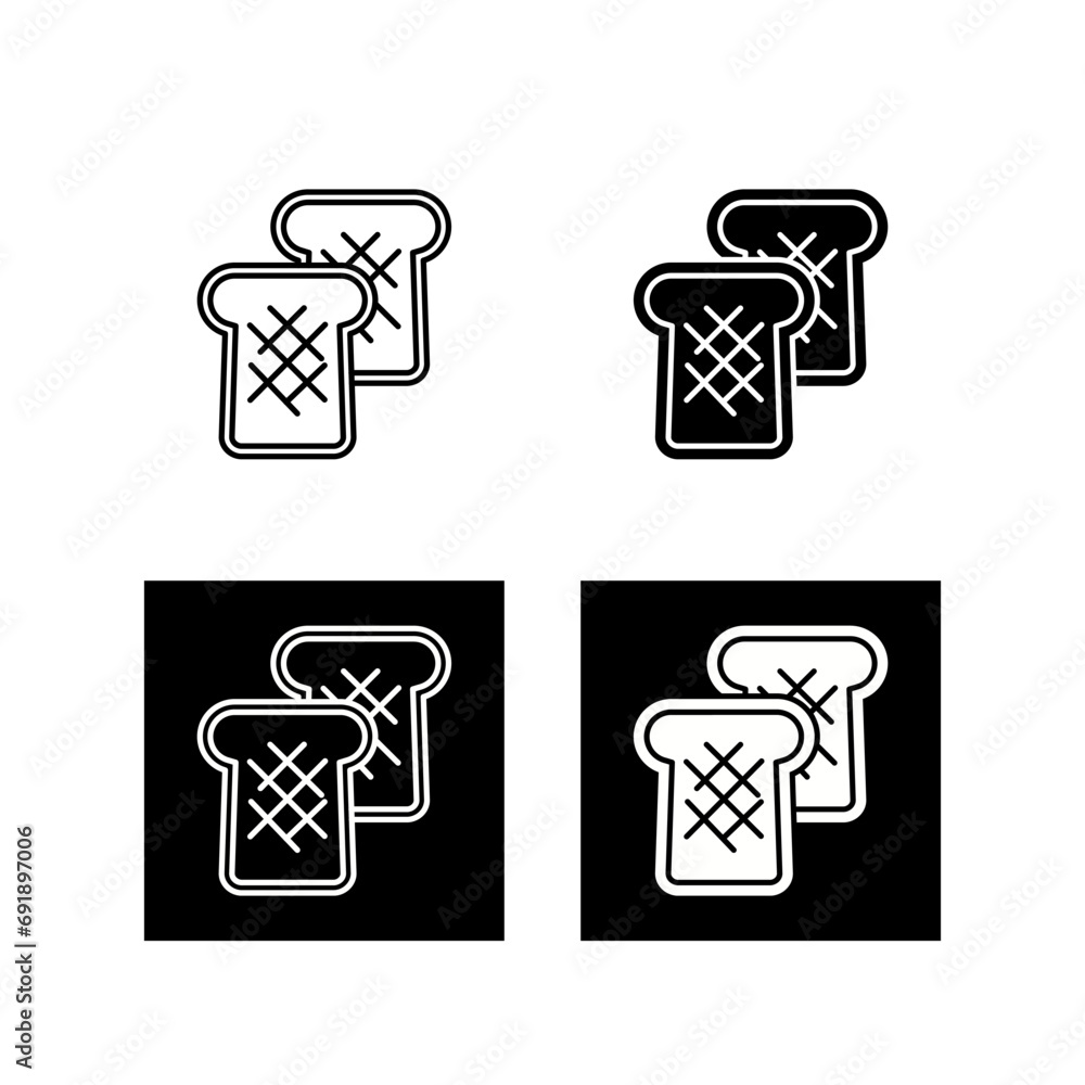 Toast Bread Vector Icon Toast Bread Vector Icon
