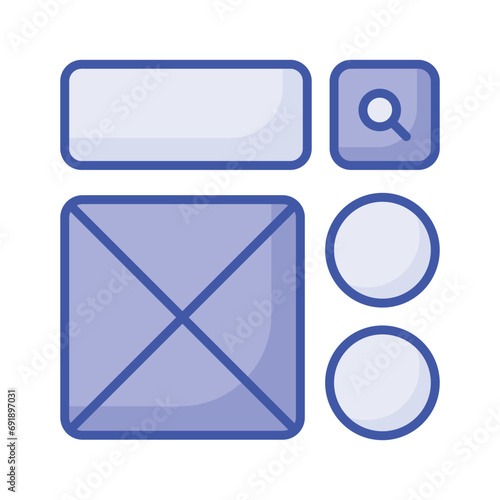 Take a look at this beautifully designed website wireframes, wireframing, layout, template icon