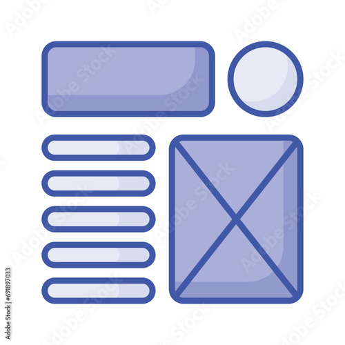 Take a look at this beautifully designed website wireframes, wireframing, layout, template icon