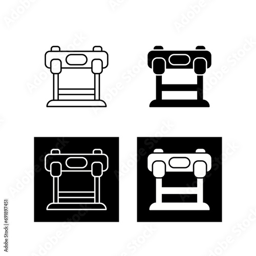 Hurdles Race Vector Icon