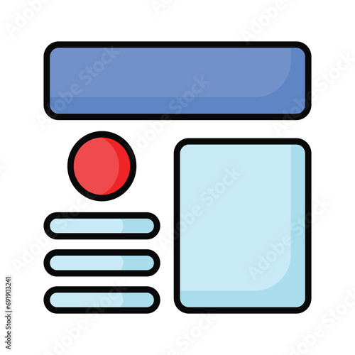 Take a look at this beautifully designed website wireframes, wireframing, layout, template icon