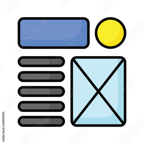 Take a look at this beautifully designed website wireframes, wireframing, layout, template icon