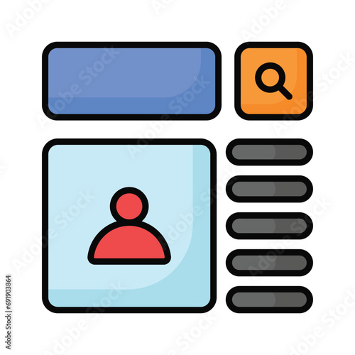Take a look at this beautifully designed website wireframes, wireframing, layout, template icon