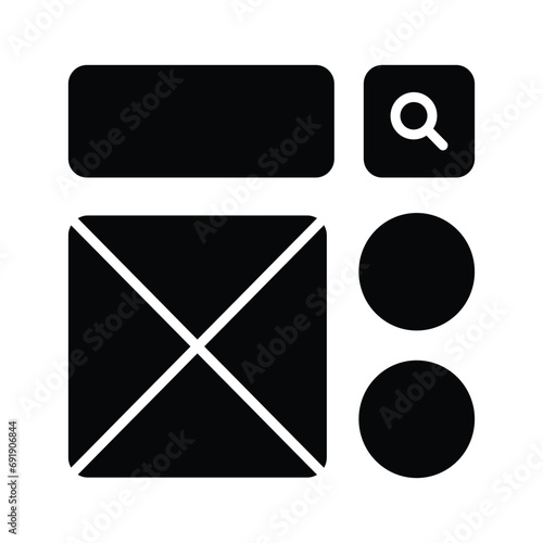 Take a look at this beautifully designed website wireframes, wireframing, layout, template icon