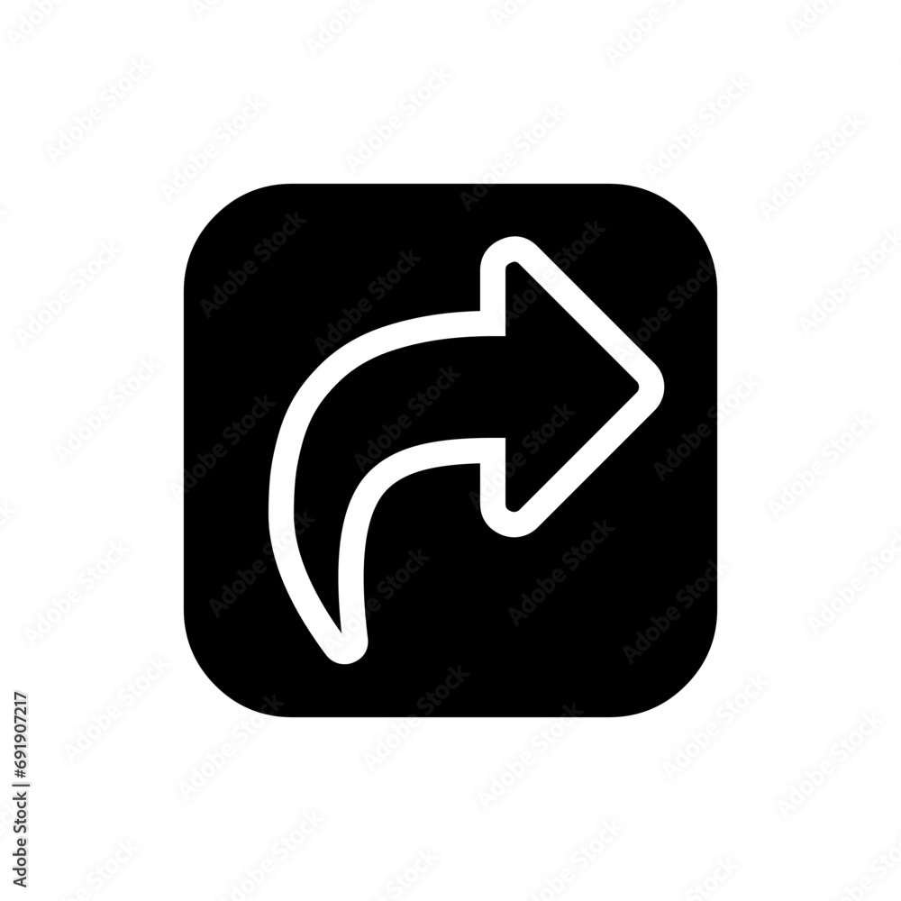 Arrow icon vector. next illustration sign. turn symbol. Share button logo. Arrow icon vector. next illustration sign. turn symbol. Share button logo.