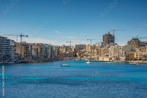 The resort town of Sliema on the east coast of Malta island © Davide D. Phstock