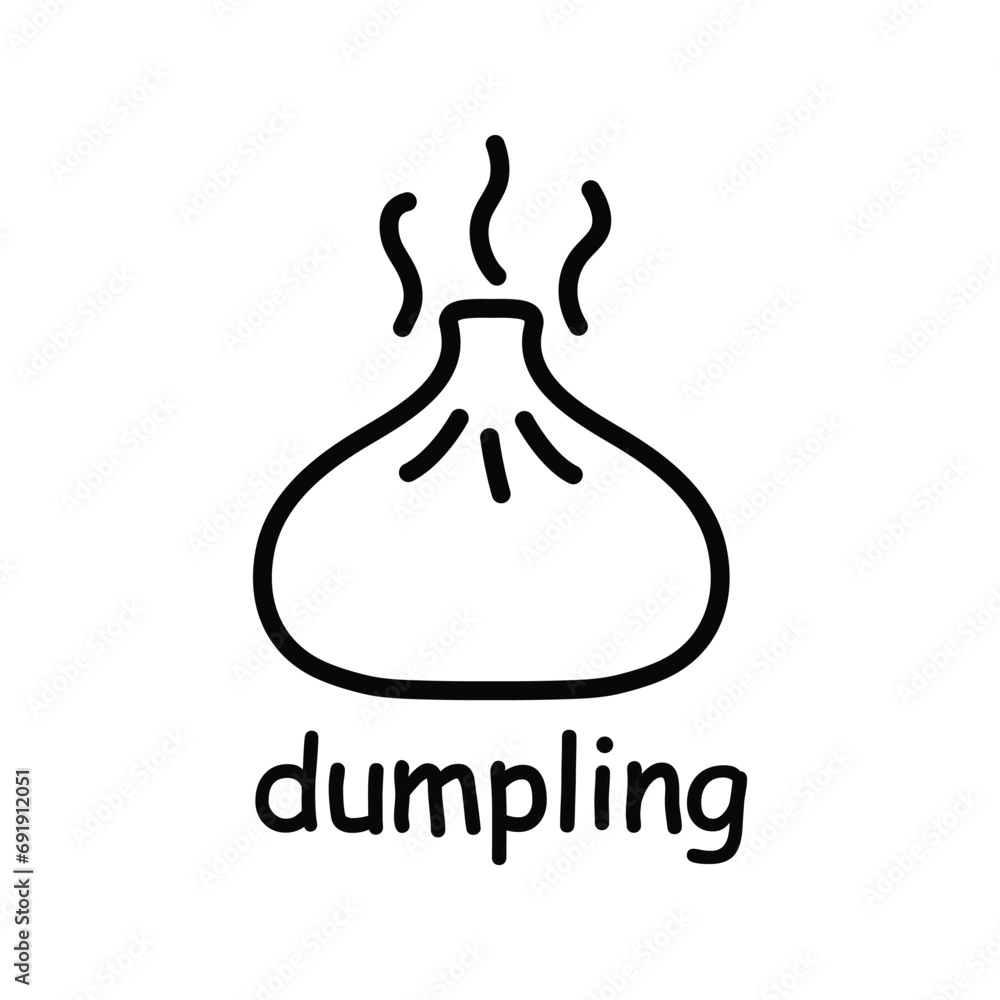dumpling icon vector logo food dumpling icon vector logo food