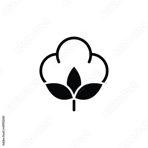 cotton icon vector 100% cotton fabric icon