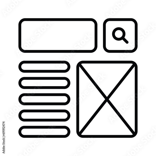 Take a look at this beautifully designed website wireframes, wireframing, layout, template icon