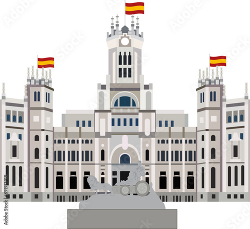 Representation of Plaza de Cibeles in Madrid
