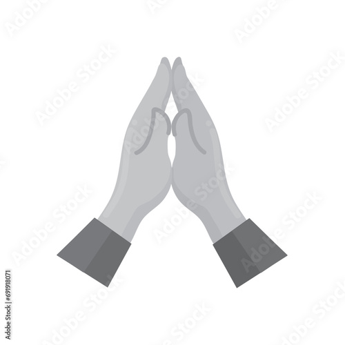 Praying hands icon clipart avatar logotype isolated vector illustration