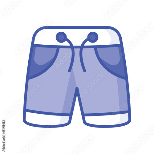 Shorts icon in modern style, beachwear vector