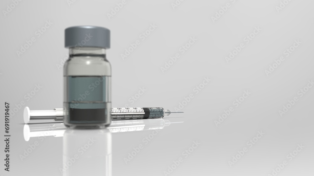 Insulin Syringe and Vial of Liquid: Tools for Diabetes Control Insulin Syringe and Vial of Liquid: Tools for Diabetes Control