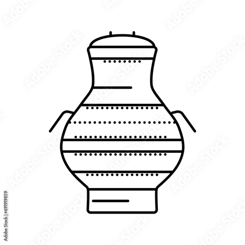 immortality elixir taoism line icon vector. immortality elixir taoism sign. isolated contour symbol black illustration
