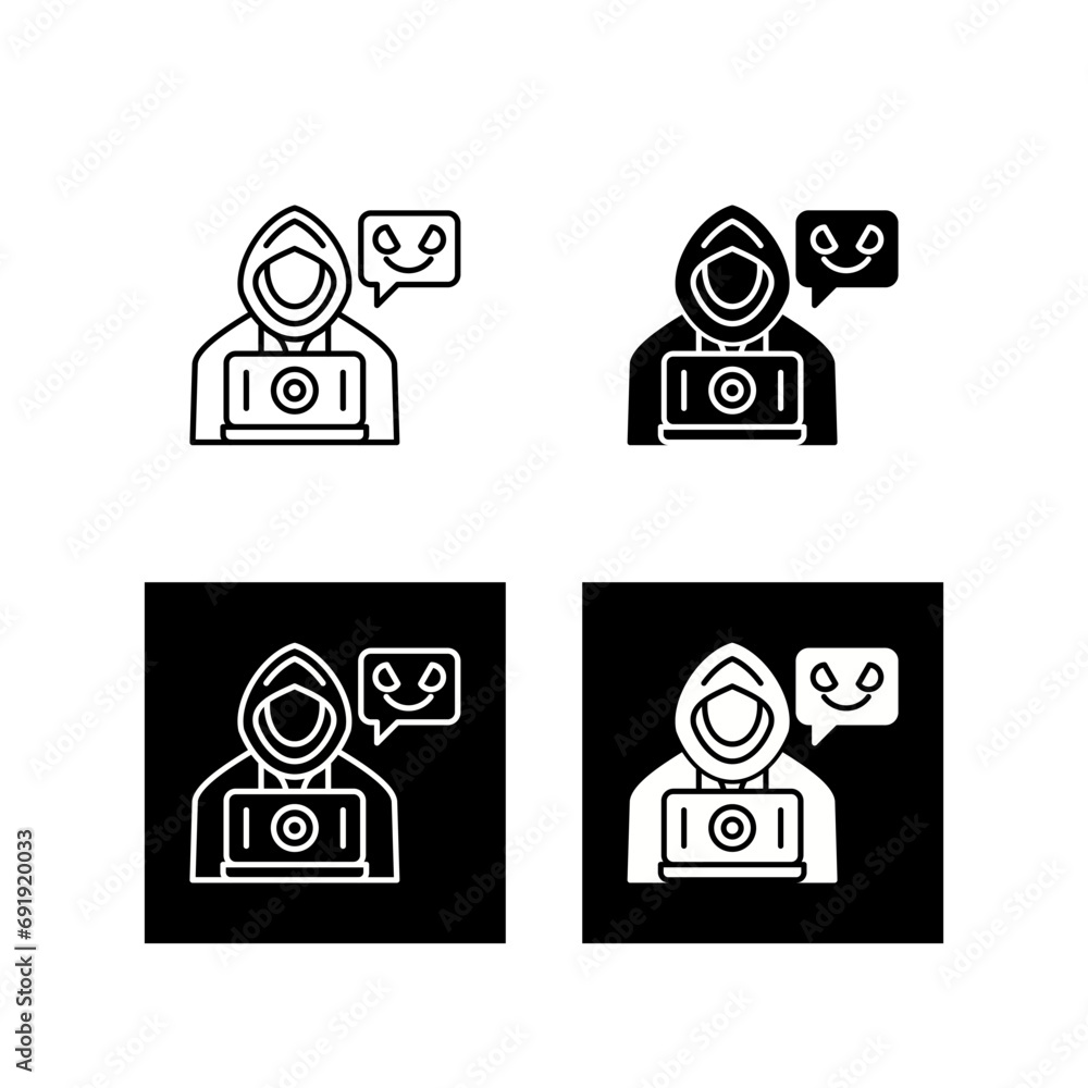 Cyber Attack Vector Icon Cyber Attack Vector Icon