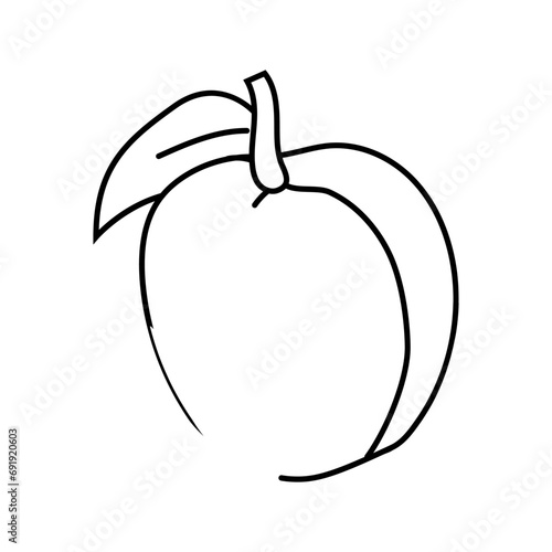 immortal peach taoism line icon vector. immortal peach taoism sign. isolated contour symbol black illustration