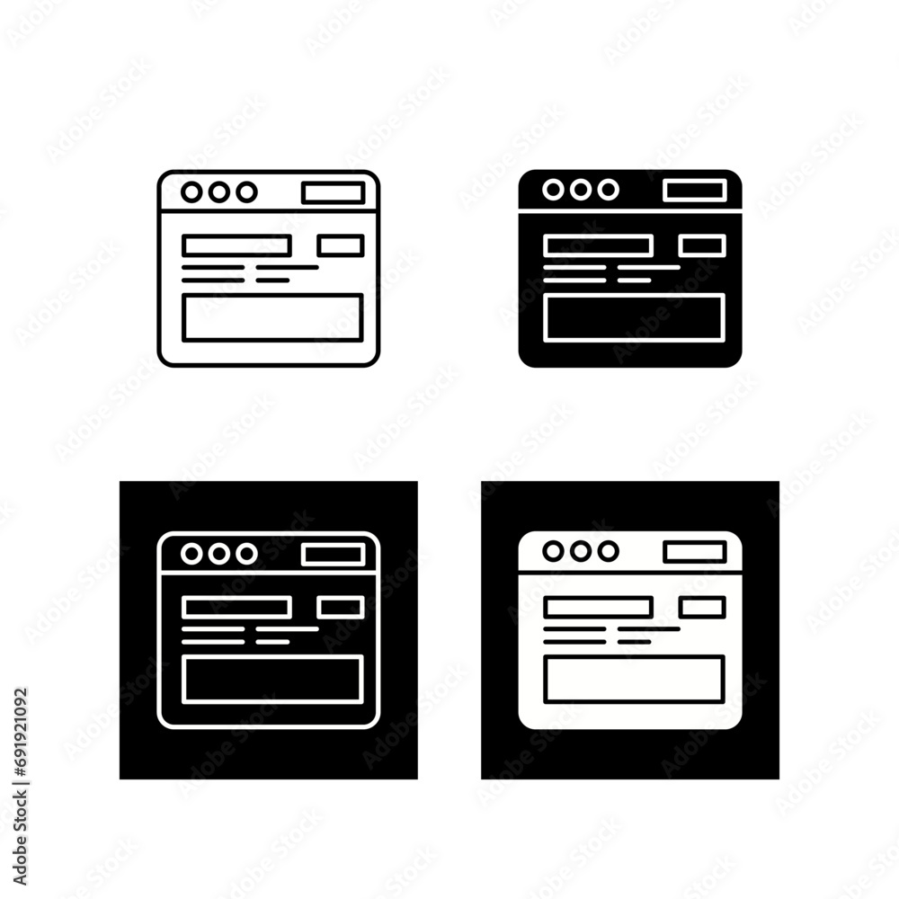 Website Vector Icon Website Vector Icon