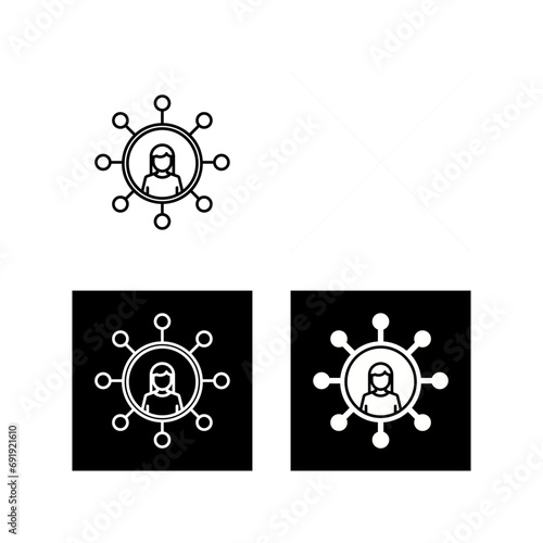 Personal Network Vector Icon