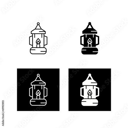 Oil Lamp Vector Icon