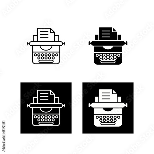 Typewriter Vector Icon