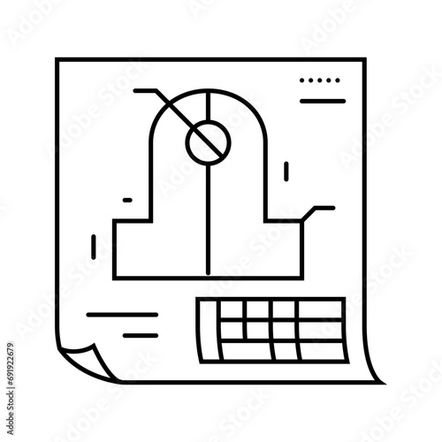 technical drawings architectural drafter line icon vector. technical drawings architectural drafter sign. isolated contour symbol black illustration
