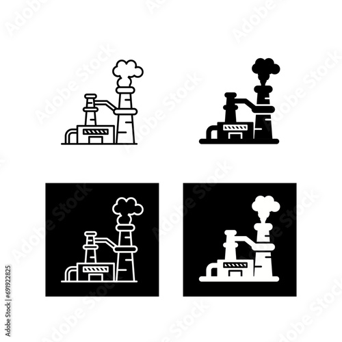 Nuclear Plant Vector Icon