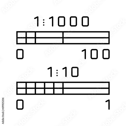 architectural scale drafter line icon vector. architectural scale drafter sign. isolated contour symbol black illustration