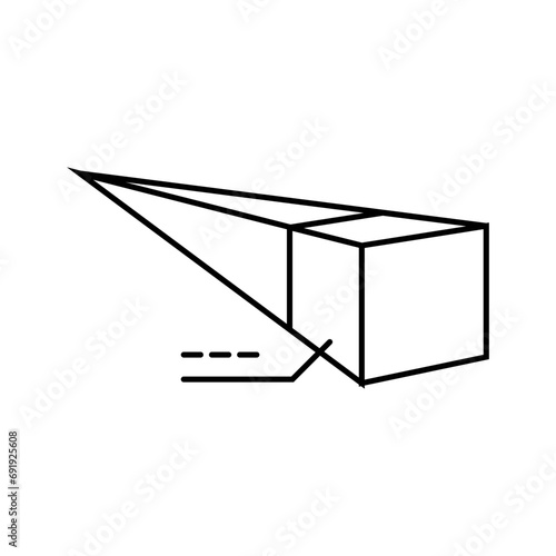 perspective drawing architectural drafter line icon vector. perspective drawing architectural drafter sign. isolated contour symbol black illustration