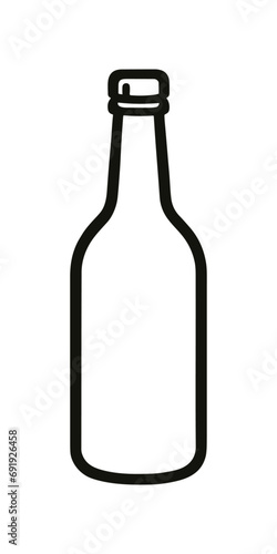 vector illustration in flat linear style bottle with cap