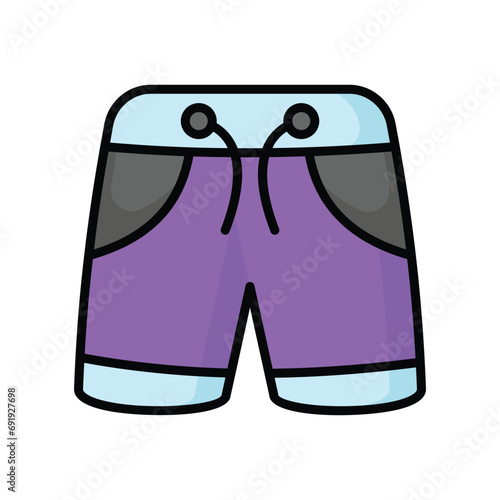 Shorts icon in modern style, beachwear vector