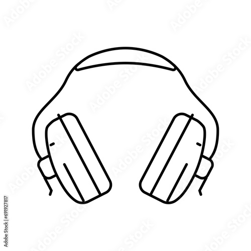 ear protection audiologist doctor line icon vector. ear protection audiologist doctor sign. isolated contour symbol black illustration