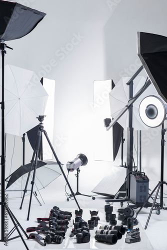 Photographic equipment in studio photo