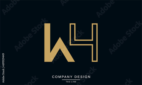 WH, HW, Abstract Letters Logo Monogram
