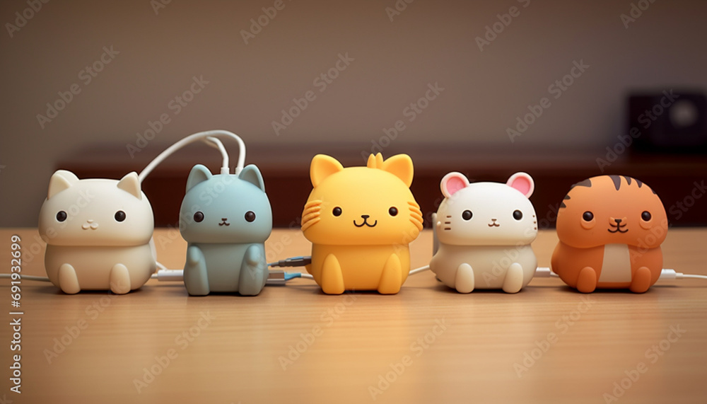 Design 3D-printable cable holders shaped like cute animals to keep charging cables and cords organized. The animals can perch on the edge of desks or tables Design 3D-printable cable holders shaped like cute animals to keep charging cables and cords organized. The animals can perch on the edge of desks or tables