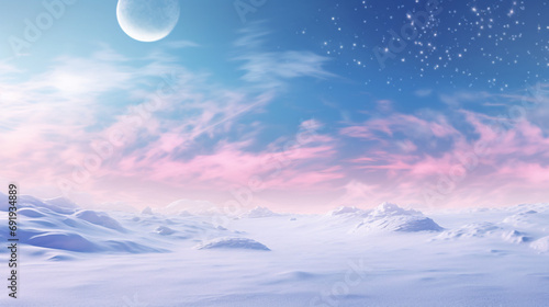 Great cold season, winter snow scene outdoor beautiful purple natural scene background © lin