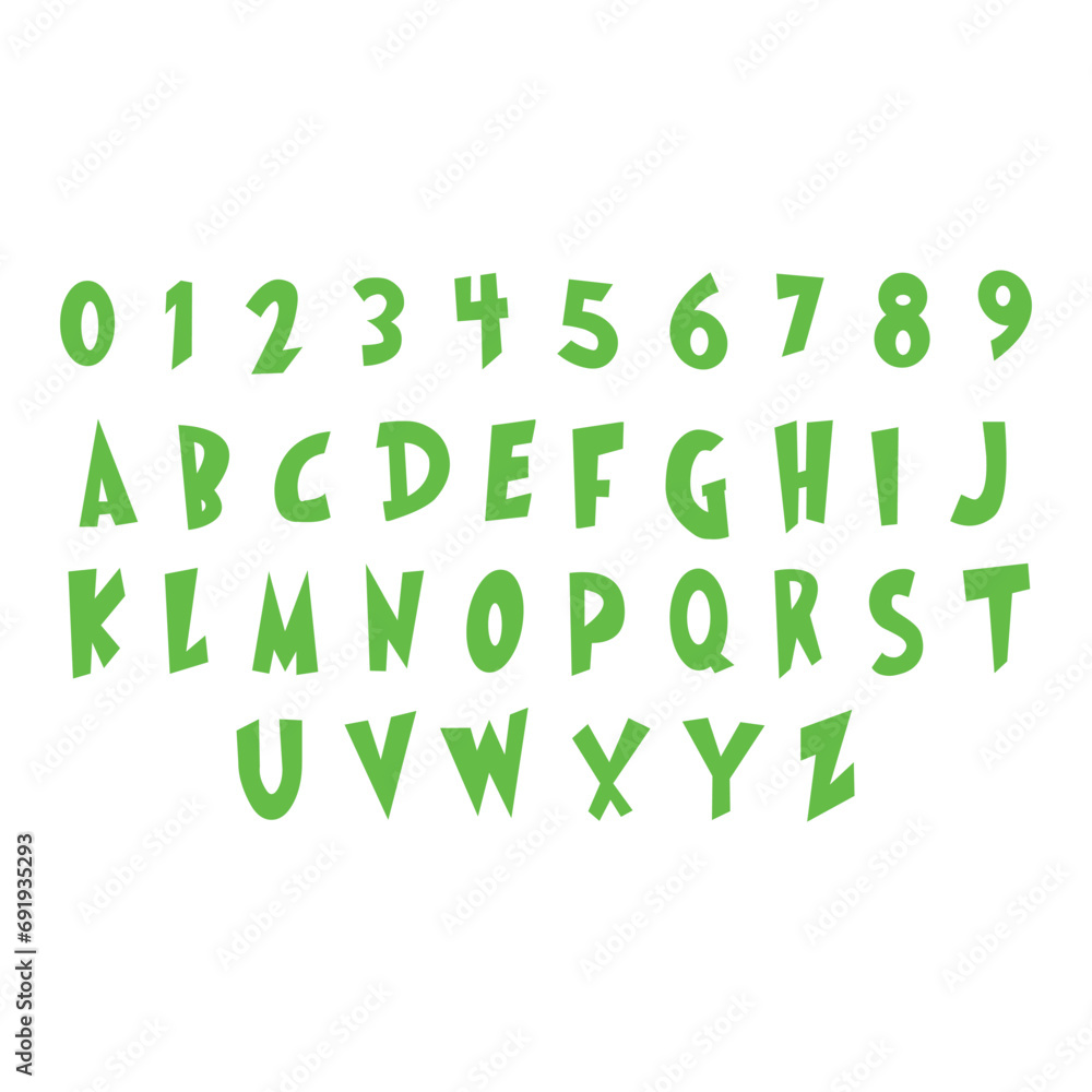 Grinch Vector Font For Christmas