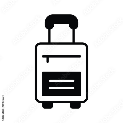 Carefully crafted icon design of luggage bag in trendy style, travel baggage vector customizable design