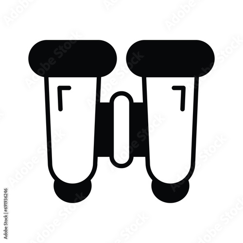 An optical instrument with a lens for each eye, used for viewing distant objects, binoculars vector design in trendy style