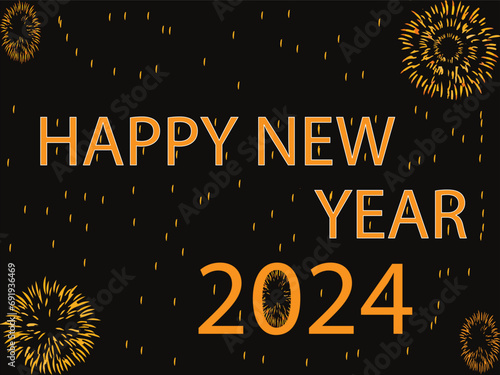 Happy New Year 2024 luxurious numbers, Premium vector illustration design for Background, posters, banners, calendar and greetings