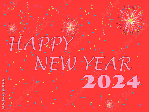 Happy New Year 2024 luxurious numbers, Premium vector illustration design for Background, posters, banners, calendar and greetings