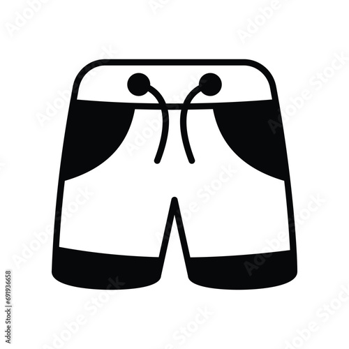 Shorts icon in modern style, beachwear vector