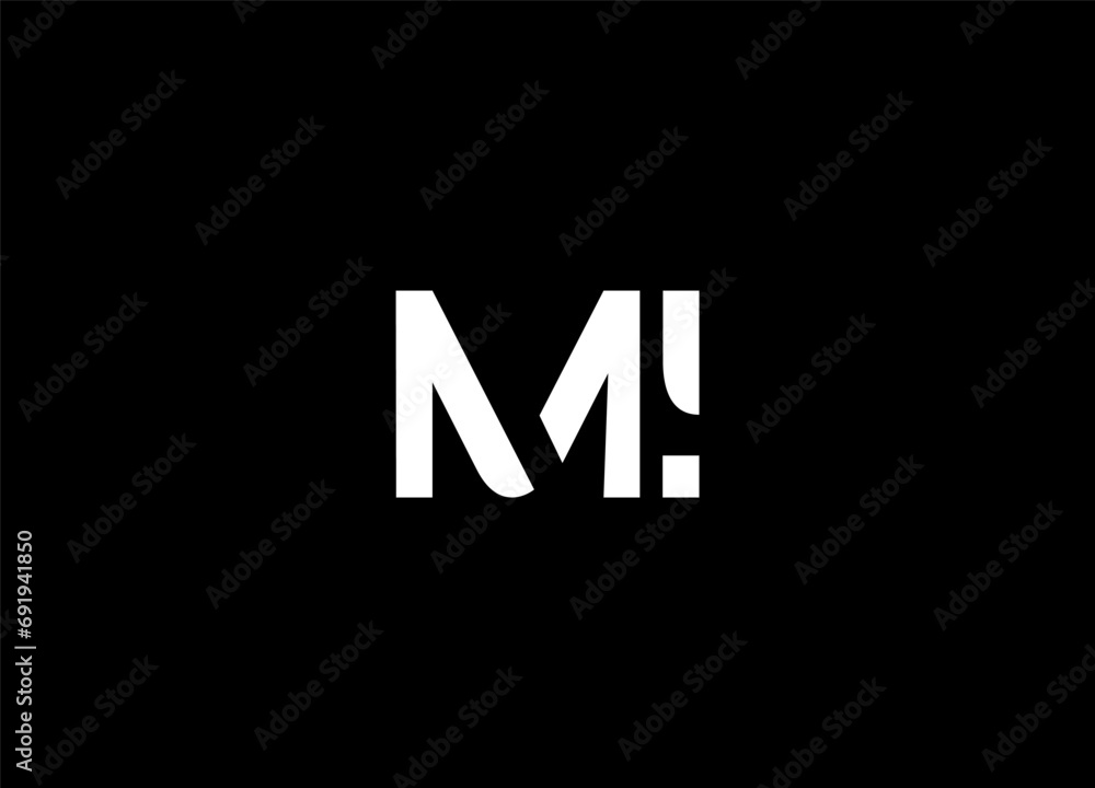 Initial Letter mi Logo Design Monogram Creative Modern Sign Symbol Icon