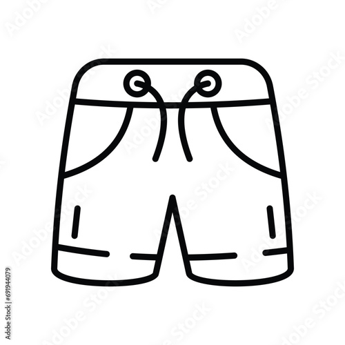 Shorts icon in modern style, beachwear vector