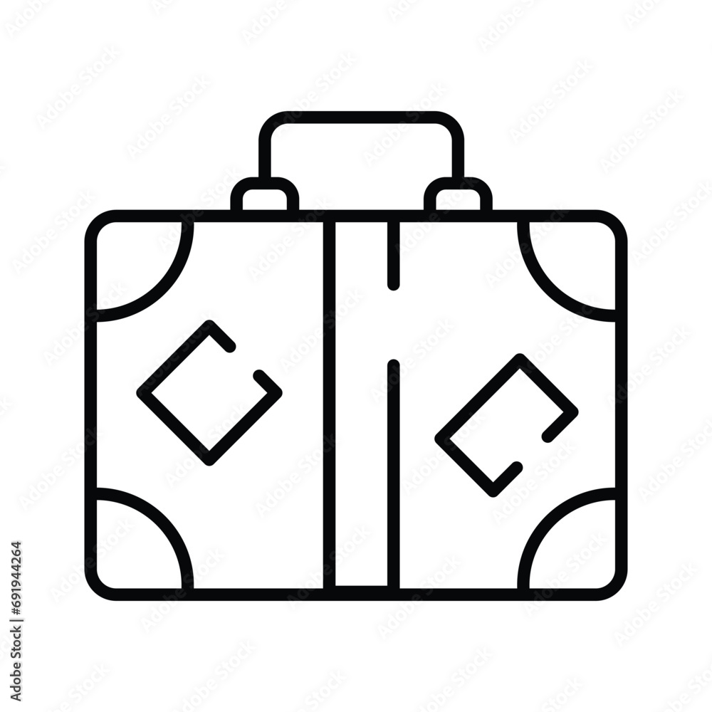 Carefully crafted icon design of luggage bag in trendy style, travel baggage vector customizable design Carefully crafted icon design of luggage bag in trendy style, travel baggage vector customizable design