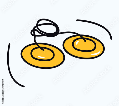 Musical instrument of colorful sticker set. A lively musical-themed illustration with a colorful design include plates, adding a unique twist to the world of sound and rhythm. Vector illustration.