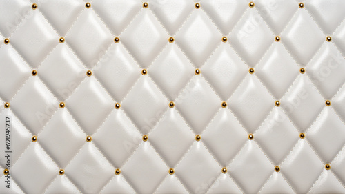 white diamond pattern embossed leather pattern with gold diamond detail, puffy foam leather for purse.