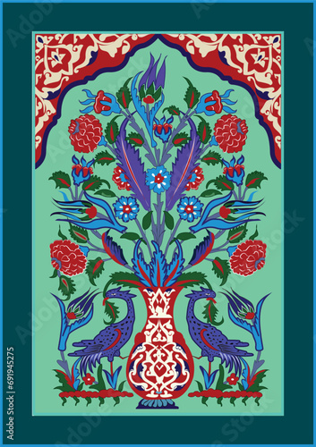 Mughal Traditional colourful arch gate vector pattern,
seamless Indian mughal flower motif,
Beautiful Mughal Border With Supporting Borders For Digital Prints,
