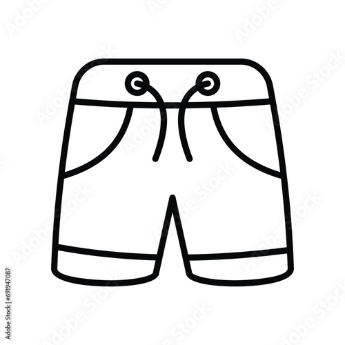 Shorts icon in modern style, beachwear vector
