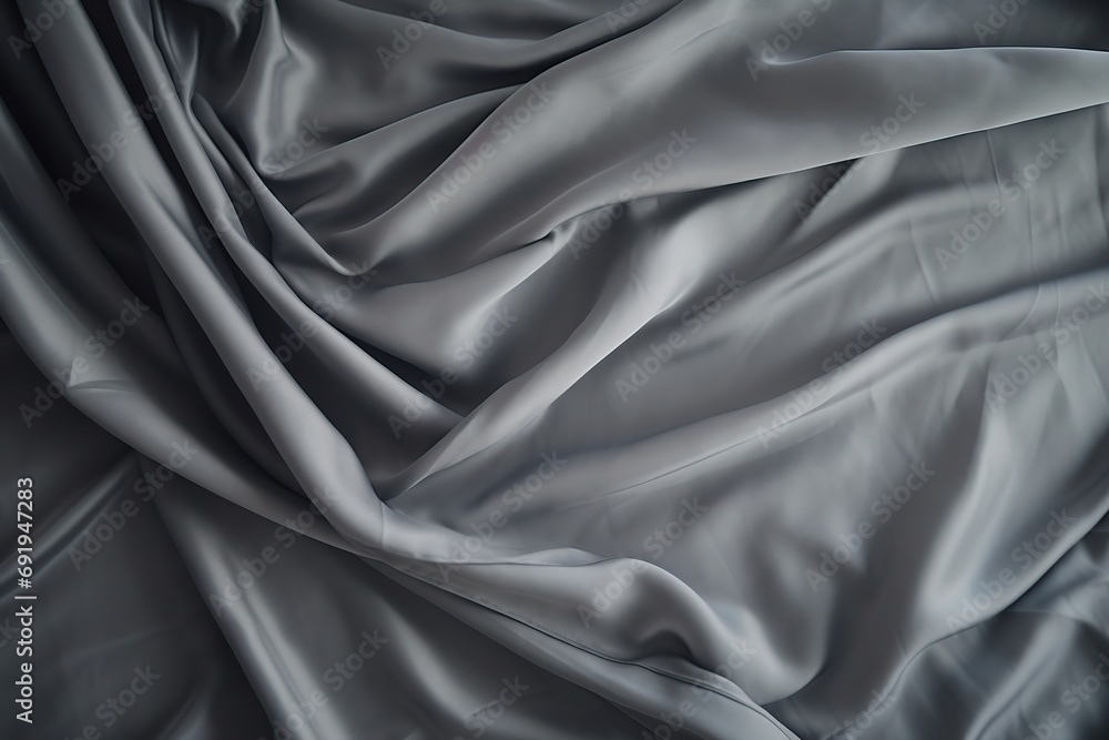 Obraz premium Grey background of blanket on the bed